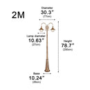 Flared Vintage Outdoor Pathway Pole Light – Waterproof LED Garden Lamp