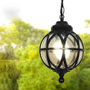 Metal Cage Glass Globe Pendant