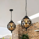 Modern Sculptural Glass Outdoor Pendant Light