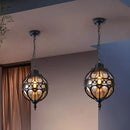 Modern Sculptural Glass Outdoor Pendant Light