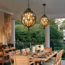 Modern Sculptural Glass Outdoor Pendant Light