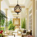 Modern Sculptural Glass Outdoor Pendant Light