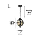 Metal Cage Glass Globe Pendant