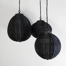 Black Woven Rattan Pendant Lamp