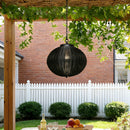 Black Woven Rattan Pendant Lamp