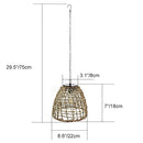 Rustic Woven Hanging Lantern