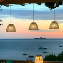 Rustic Woven Hanging Lantern