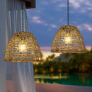 Rustic Woven Hanging Lantern